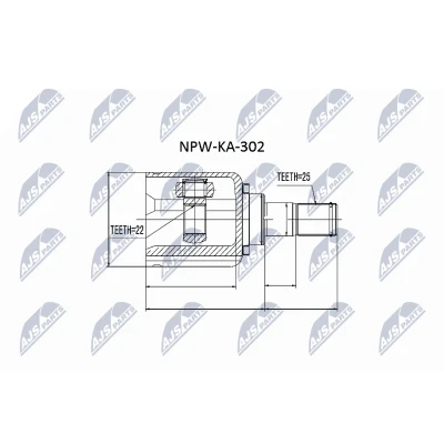 Immagine di NTY NPW KA 302 Kit Giunto Omocinetico Assale anteriore Dx KIA: cee‘d I Hatchback, Station Wagon