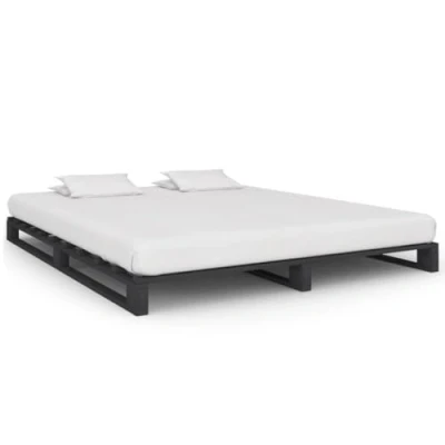 Immagine di vidaXL Giroletto in Pallet Classico Robusto Pratico Decorativo a Doghe Struttura Telaio Letto Grigio 160x200 cm Legno Massello di Pino