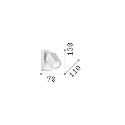 Immagine di Ideallux Ideal Lux fatto da parete Rudy Square, nero, 1 luce, metallo