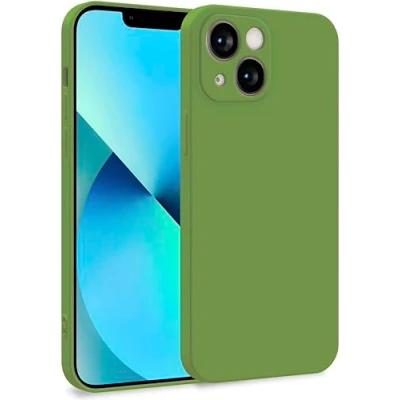 Immagine di MyGadget Cover per iPhone 13 Mini Custodia in Silicone Morbido a Doppio Strato Case con Protezione Fotocamera &amp; Fodera Interna Antigraffio Verde