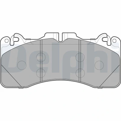 Immagine di DELPHI LP2760 Kit pastiglie freno con contatto segnalazione usura lamierino anticigolío accessori