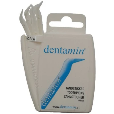 Immagine di dentamin® Tamin® Set di 60 stuzzicadenti in una pratica scatola dispenser