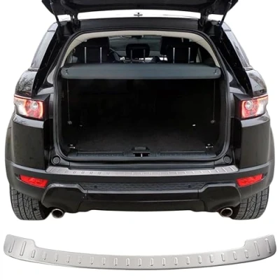 Immagine di RECAMBO protezione per paraurti in acciaio inox spazzolato opaco con texture compatibile Range Rover Evoque L538 2011 2018 Styling e