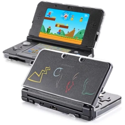 Immagine di VSEER Custodia protettiva rigida trasparente per Nintendo 3DS 2015, design senza cerniere