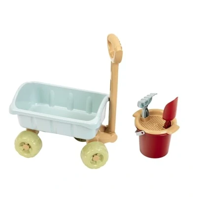 Immagine di Theo Klein 7687 carretto con set secchielli I Robusto Include Giocattoli per la sabbia Plastica riciclata bambini dai 18 mesi in su