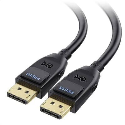 Immagine di Cable Matters [Certificato VESA] Cavo DisplayPort 2.1 da 2 m, supporto 40 Gbps DP40 8K 60 Hz, 4K 144 Hz in nero con FreeSync, G SYNC e HDR per monitor gioco, PC, RTX 4080/4090, RX 7900 altro