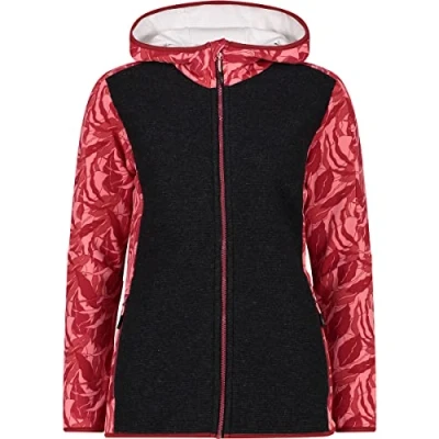 Immagine di CMP Giacca in Pile Stretch da Donna con Cappuccio Fisso, Cristall Blue, 42