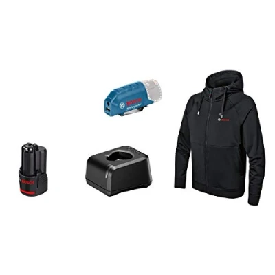 Immagine di Bosch Professional 06188000GE Felpa con cappuccio riscaldabile Taglia: XL Nero