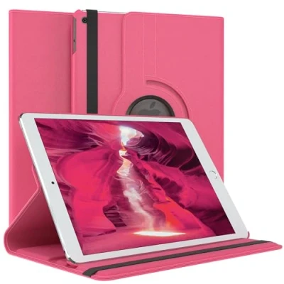 Immagine di EAZY Case Custodia per tablet iPad 2017 (5. Gen.) Cover protettiva 9,7 pollici Smart Rotation stare in piedi Flip 360 girevole con funzione di supporto, similpelle Rosa