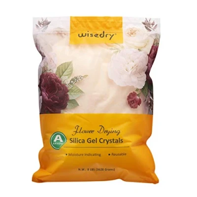 Immagine di Wisedry 8LBS Gel di silice per asciugare fiori, con cristalli sottili, disseccanti, riutilizzabile, indicazione del colore
