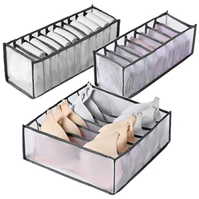 Immagine di organizer per cassetti biancheria intima, intima pieghevole guardaroba, divisori armadio ad alta capacità reggiseni, calzini, cravatte, sciarpe e fazzoletti