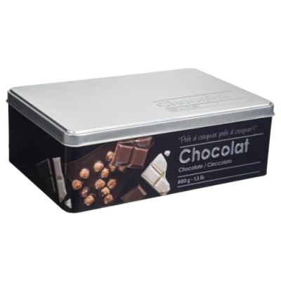 Immagine di marque+inconnue Contenitore per alimenti Relief II Tavoletta di cioccolato 20,2 x 13,2 6,7 cm, colore: Nero