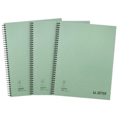 Immagine di SUMMIT Jotter, quaderno metallico A4, rilegatura a spirale, righe, confezione da 3