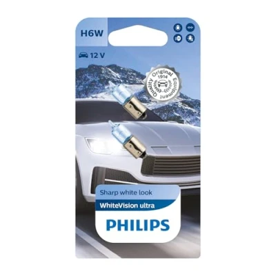 Immagine di PHILIPS 12036WVUB2 Lampade 12 6 H6W, Lampada alogena in miniatura ALFA ROMEO: 156 Sportwagon, 147, GT, VOLKSWAGEN: Golf 5, 4, 4 Variant