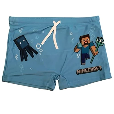 Immagine di Minecraft Costume da bagno con elastico in vita e lacci azzurro (as3, Numeric, Numeric_116, Regular), Blu