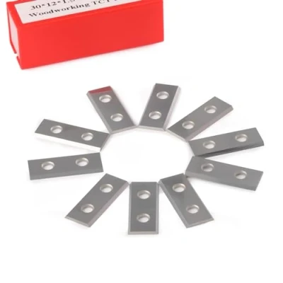 Immagine di Trvoxviq 2 taglienti intercambiabili in metallo duro, spessore 1,5 mm, 10 lame di ricambio 12 x 30 per piastre reversibili, frese a filo (come ricambio), con viti