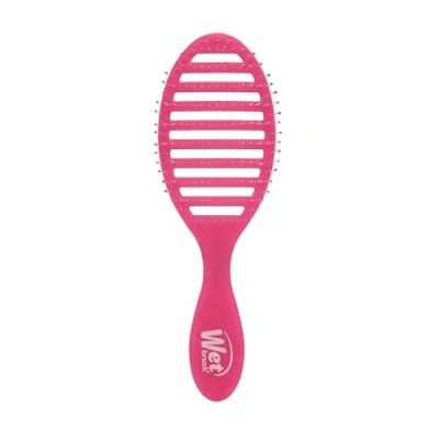 Immagine di Wet Brush Spazzola per capelli ad asciugatura rapida, rosa smerigliato, design ventilato e setole morbide HeatFlex con asciugacapelli Impugnatura ergonomica che gestisce i nodi