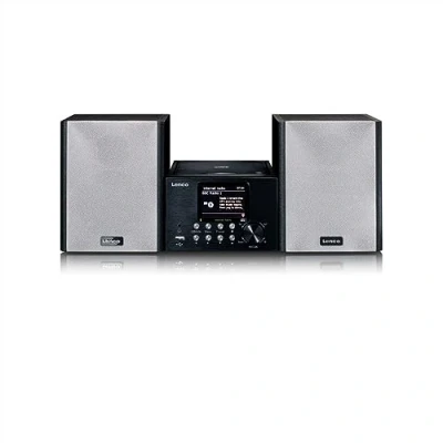 Immagine di Lenco MC 250 Impianto compatto con WLAN, radio digitale DAB+ e Wi Fi, FM, lettore CD/MP3, display a colori da 2,8&quot;, AUX, USB, controllo App via Undok, 2 x 12 Watt RMS, colore nero