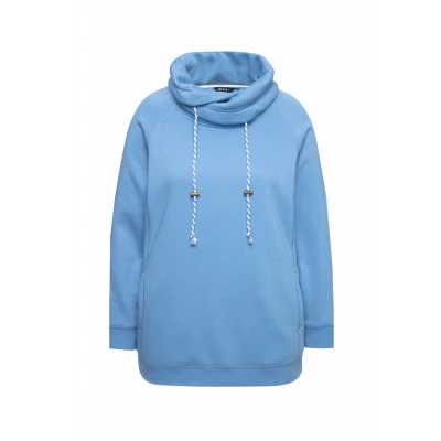 Immagine di Ulla Popken GRÖSSEN MIT Raglanform BÜNDCHEN Lange ÄRMEL Felpa, Donna, Taglia: 64/66, Light cornflower