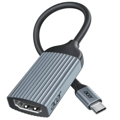 Immagine di Acer adattatore USB C a HDMI 4K@60Hz, Thunderbolt 4 Type 2.0 HD Uscita Audio Video Compatibile con iPhone 16 Plus Pro Max 15 Surface Galaxy S24 Ultra
