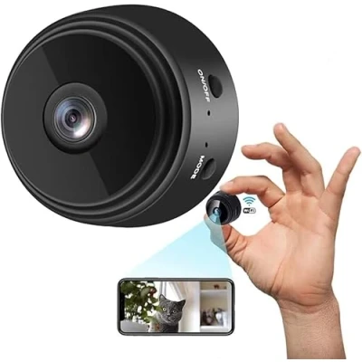 Immagine di Mini Camera Spia Wireless HD 1080P Spy Telecamera di Sorveglianza WiFi con Visione Notturna e Rilevatore, Videocamera Sicurezza Bambino Hidden Interno/Esterno