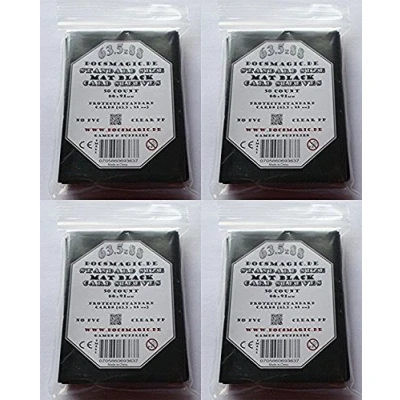 Immagine di docsmagic.de 2 x 100 Double Mat Black Card Sleeves Standard Size 66 91 Nero Bustine PKM MTG