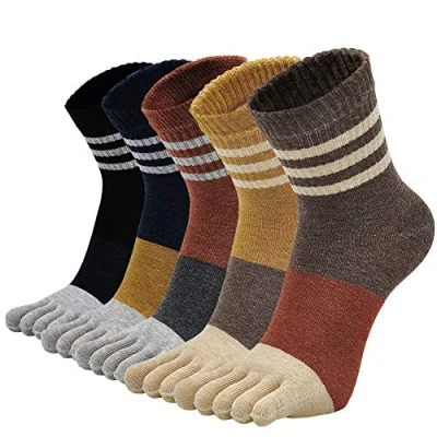 Immagine di PUTUO Donna Calzini con Dita Separate, Calze le in Cotone Casual Sportive Calzini, Morbide e Calde da Donna, 5 paia