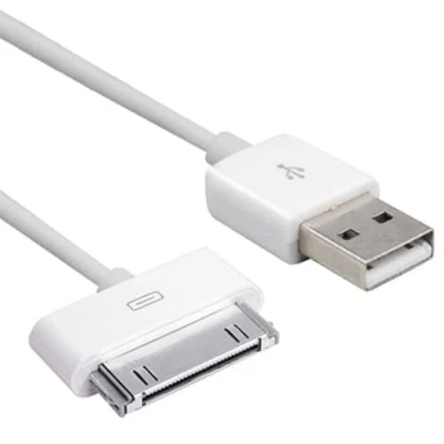 Immagine di TRIXES Cavo USB Bianco di 2M per Sincronizzazione Dati e Carica iPad 1, 2 3