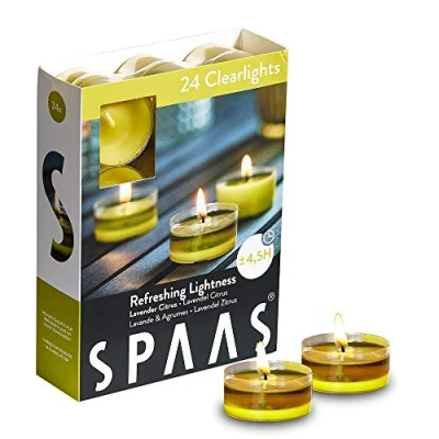 Immagine di Spaas 24 lumini profumati in Tazza Trasparente Trasparente, ± 4,5 Ore, leggerezza rinfrescante