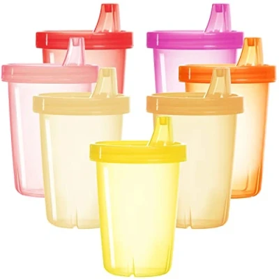 Immagine di Youngever 7 Pacchi Tazza Sippy Bambini, Tazze per Neonati, da Bere di Colori Assortiti