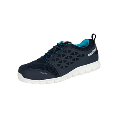 Immagine di Reebok Lavoro Ib131S1P 38 Excel Luce da Donna Scarpe Ginnastica di Sicurezza S1P Src, Taglia 38, Blu Navy con Bordo Verde Acqua