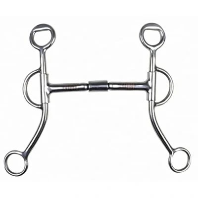 Immagine di HKM Sports Equipment av2023 Punta Snaffle con shanks cf8fa092 Filetto codoli, Argento, 125 mm