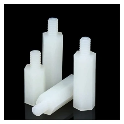 Immagine di Bianco Nylon Hex Maschio Femmina Standoff Pillar Mount Thread PCB Plastica M2 M2.5 M3 M4 Hexagon Motherboard Spacer Bullone Vite (Color : 10mm (50pcs), Size (Thread 6mm))