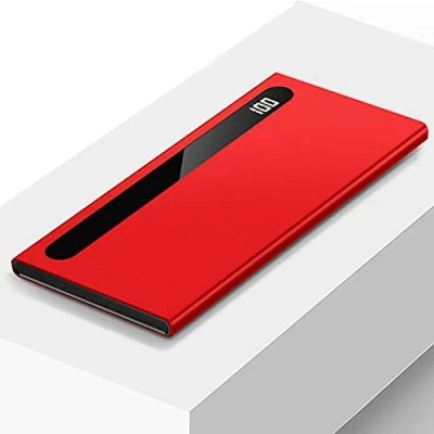 Immagine di fUfIzU Caricabatterie Portatile Power Bank 100000Mah, Batteria Esterna per Telefono Cellulare con 2 Uscite E Ingressi Display LCD Powerbank Compatibile Tablet Smartphone Altro,Rosso