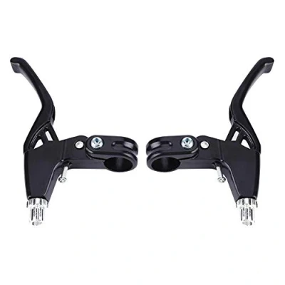Immagine di Keenso 1 Paia Maniglia Freno Mountain Maniglie Leve Bici in Lega di Alluminio Bicicletta Leva Freni a Mano per Biciclette(Black)