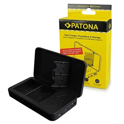Immagine di PATONA Caricabatterie Doppio per NP FZ100 Batterie, Powerbank Funzione e Scheda di Memoria Compatibile con Sony Alpha FX3 FX30 A1 A9 A9II A7RIII A7RIV A7SIII A7III A7IV A6600 A7C ZV E1 BC QZ1