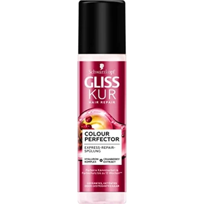 Immagine di Gliss Kur balsamo per capelli colorati Perfector (200 ml), tinti, striati o protezione del colore e pettinabilità perfetta