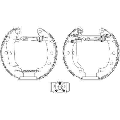 Immagine di TEXTAR Shoe Kit Pro 84049501 freno, Freno a tamburo con cilindretto regolatore/attuatore