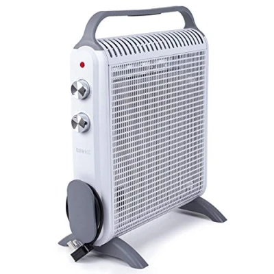 Immagine di Duronic HV180 Radiatore elettrico compatto con pannelli Mica 1800W Riscaldamento ecoesponsabile in 1 min Termostato regolabile Spegnimento automatico 2 livelli di potenza Senza