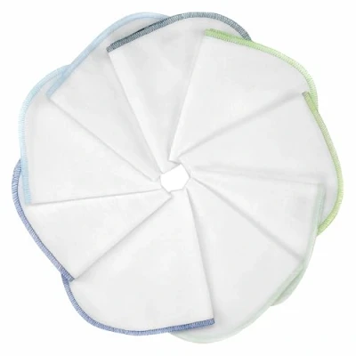 Immagine di MAKIAN Salviette Neonato con Asola, 30x30 cm Quadrotti Cotone Neonato, 100% Asciugamani Bambini Testati Oeko Tex Standard 100 Verde, Blu