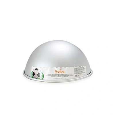 Immagine di Decora 0062954 Stampo Mezza Sfera in Alluminio ANODIZZATO Ø 15 X H 7,5 CM, Argento