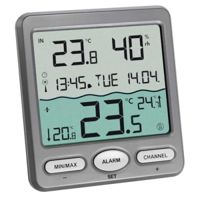 Immagine di TFA Dostmann VENICE Funk Pool Thermometer Termometro per piscina Antracite