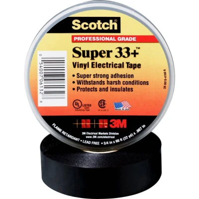 Immagine di Scotch SUPER33+ 25X33 Nastro isolante Scotch® Nero (L x L) 33 m 25 mm 1 pz.