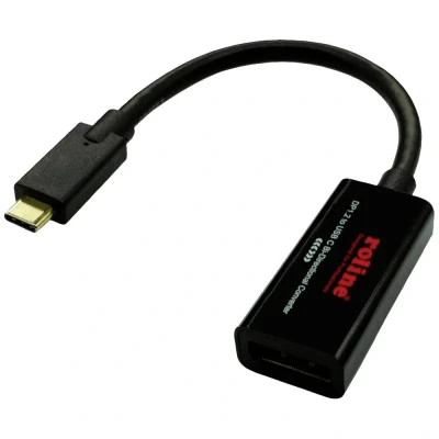 Immagine di Roline TV, monitor Adattatore [1x spina USB C® 1x Presa DisplayPort] 0.20 m
