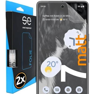 Immagine di smart engineered S.E Pellicola Protettiva Opaca antiriflesso per Google Pixel 7 PRO, 2 pellicole protettive in Germania