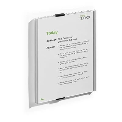 Immagine di Durable 480623 Info Sign, Targa Fuoriporta, Alluminio e Acrilico, Inserto 210 x 297 mm (L H), Argento Metallizzato