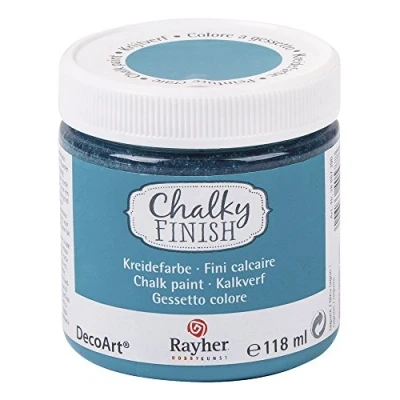 Immagine di RAYHER HOBBY Chalky Finish Colore in Gesso, Blu (Laguna), 118 ml, unità