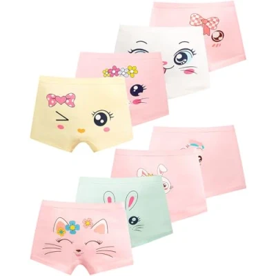 Immagine di Adorel Mutande Slip Intimo Cotone Bambina Confezione da 8 Gatto e Coniglio 9 10 Anni (Dimensioni del Produttore 2XL)