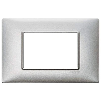 Immagine di VIMAR 14653.71 Serie Plana Placca 3 Moduli Argento Metallizzato
