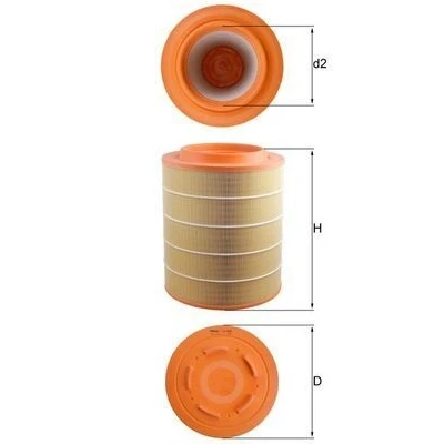 Immagine di MAHLE ORIGINAL LX 4076 filtro aria 400,0 319,0 Cartuccia IVECO: S WAY